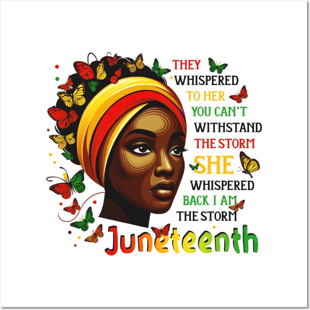 Juneteenth I am The Storm Black Women Black History Month Wall Art by ArtbyJester